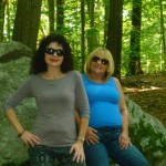 My friend Donna, who joined me on a hike in the woods.