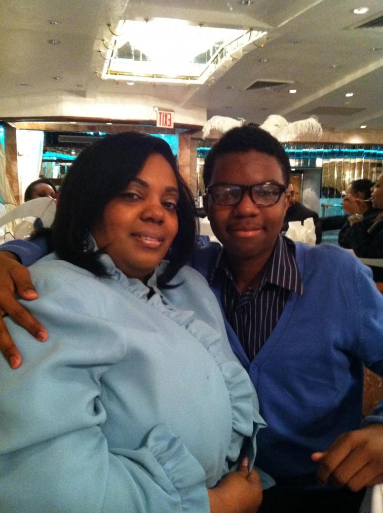 My son and I at my mothers banquet. Very rarely would I allow anyone to photograph me full body! I was about 310 here!!!